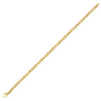 Herrenarmband mit Königskette und Stein aus Gold