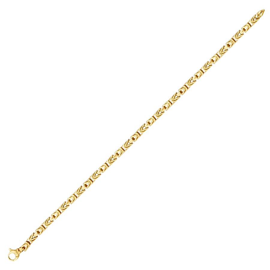Herrenarmband mit Königskette und Stein aus Gold