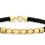 Detailreiches Herrenarmband im Gerstenkorn-Design aus Gold
