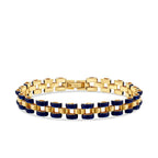 Emaille-Herrenarmband aus Gold
