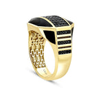 Onyx-Herrenring aus Gold