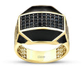 Onyx-Herrenring aus Gold