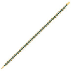 Herrenarmband mit grüner Emaille aus Gold
