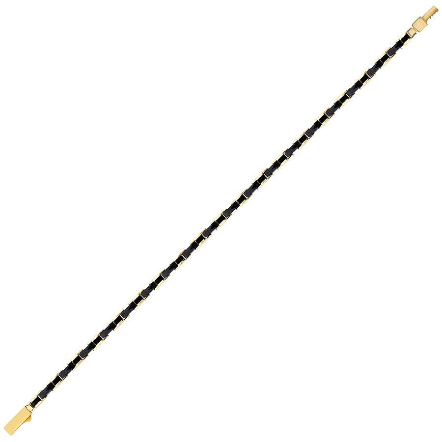 Herrenarmband mit schwarzem Onyx aus Gold