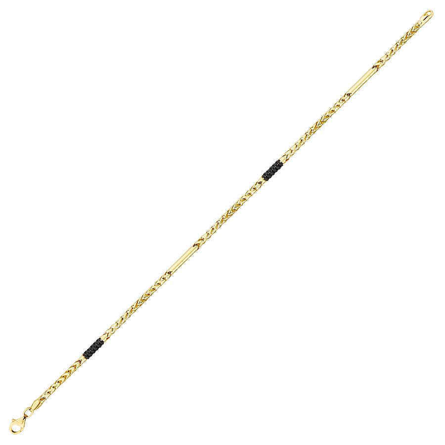 Geflochtenes Herren-Kettenarmband aus Gold
