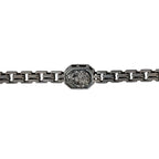 Herrenarmband mit Löwenmotiv in Schwarz aus Gold