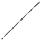 Herrenarmband mit Löwenmotiv in Schwarz aus Gold