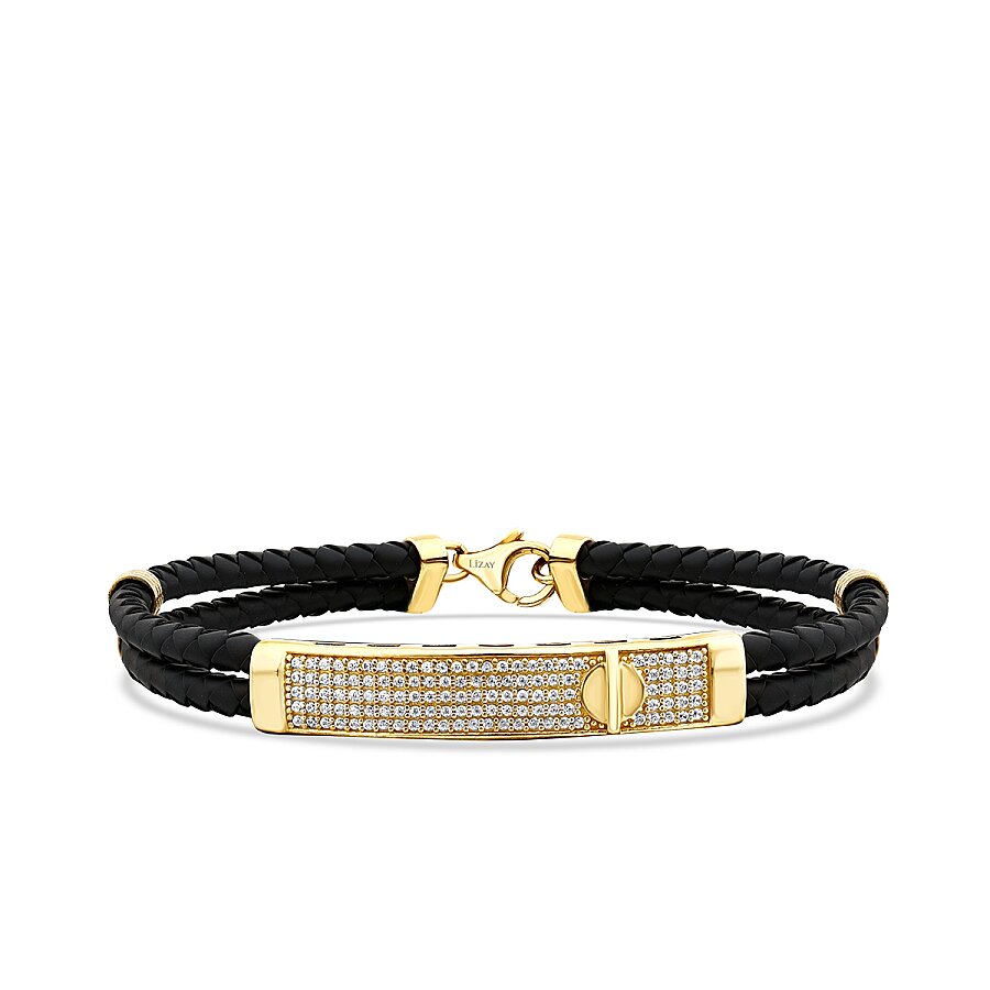 Herrenarmband mit Stein aus Gold