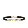 Detailreiches Herren-Kettenarmband aus Gold mit Stein