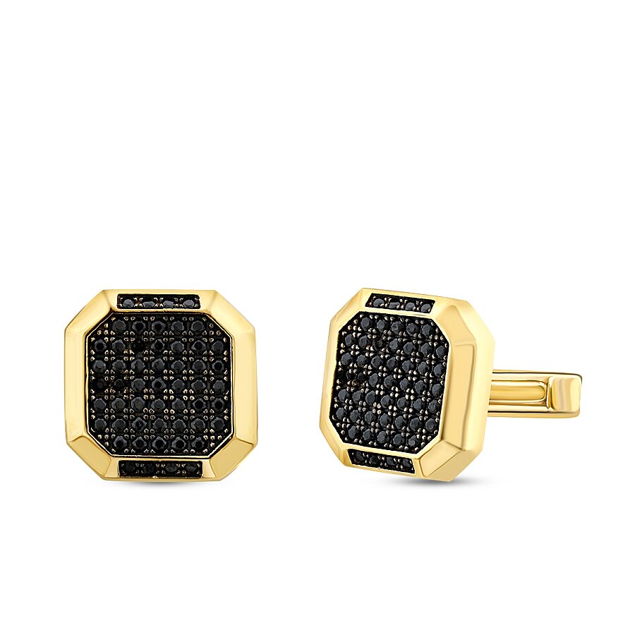 Herrenarmband mit schwarzen Steinen aus Gold