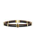 Doppelreihiges Herrenarmband mit Steinen aus Gold