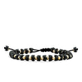 Detailreiches Perlenarmband in Schwarz aus Gold