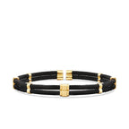 Detailreiches quadratisches Herrenarmband aus Gold
