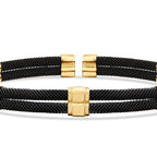 Detailreiches quadratisches Herrenarmband aus Gold