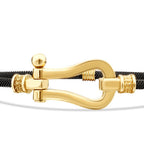 Gemustertes Herrenarmband mit Spange aus Gold