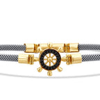 Kompass-Herrenarmband aus Gold