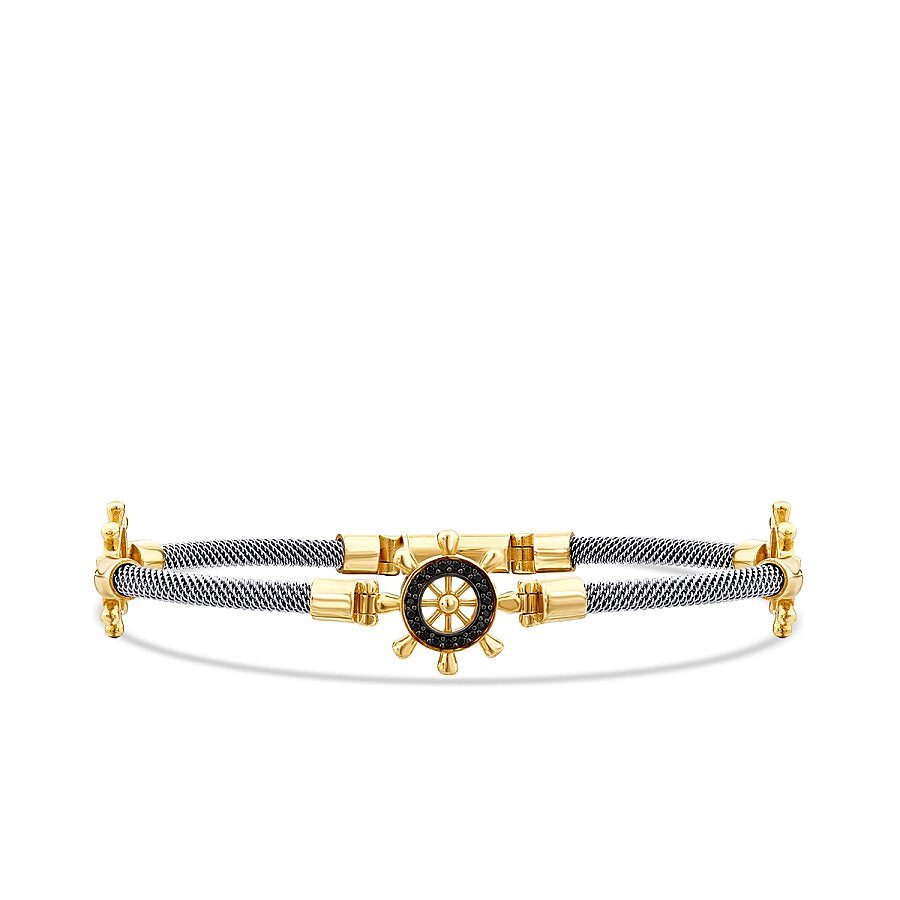 Kompass-Herrenarmband aus Gold