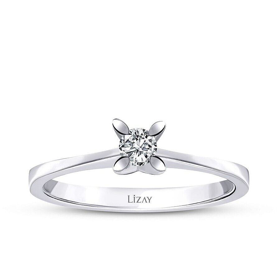 0.10 ct. Diamant Rund Solitär Verlobungsring