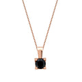 0,23 ct. Schwarz Stein Solitärhalskette