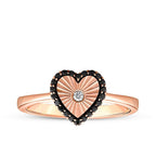 0,15 ct. Diamant and Stein Herz Ring