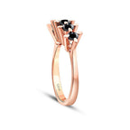 1,94 ct. Schwarz Stein Fünf-Stein Ring