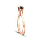 0,23 ct. Schwarz Stein Solitärring