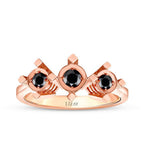 0,13 ct. Schwarz Stein Effect Tria Ring