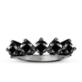 1,55 ct. Schwarz Stein Fünf-Stein Ring