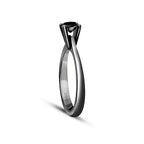 0,41 ct. Schwarz Stein Solitärring