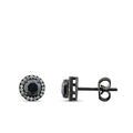 0,73 ct. Diamant Schwarz Stein Ohrringe