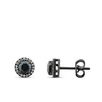 0,73 ct. Diamant Schwarz Stein Ohrringe