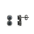 1,85 ct. Diamant Schwarz Stein Ohrringe