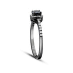 0,47 ct. Diamant Schwarz Stein Ring
