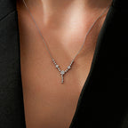0,22 ct. Diamant Trend Blumen Halskette