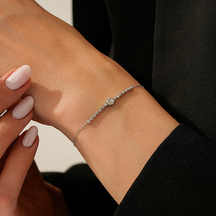 0,17 ct. Diamant Trend Blumen Armband