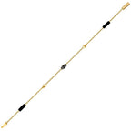 Herrenarmband aus Gold mit schwarzem Spinell
