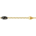 Herrenarmband aus Gold mit schwarzem Spinell