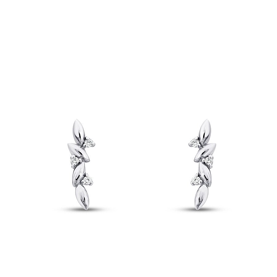 0.06 ct. Diamant Rund Stein Ohrringe