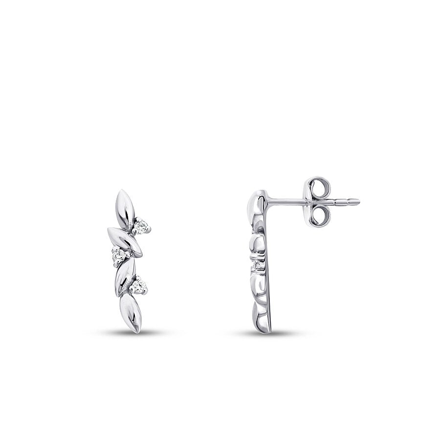 0.06 ct. Diamant Rund Stein Ohrringe