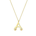 0,04 ct. Diamant Halskette Buchstabe A