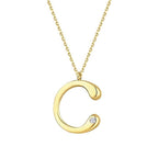 0,02 ct. Diamant Halskette Buchstabe C