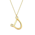 0,04 ct. Diamant Halskette Buchstabe D