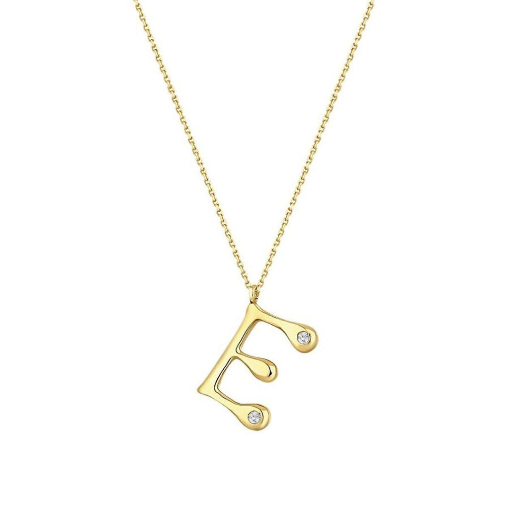 0,04 ct. Diamant Halskette Buchstabe E