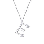 0,04 ct. Diamant Halskette Buchstabe E