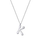 0,04 ct. Diamant Halskette Buchstabe K
