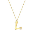 0,02 ct. Diamant Halskette Buchstabe L