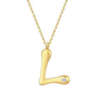 0,02 ct. Diamant Halskette Buchstabe L