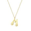 0,04 ct. Diamant Halskette Buchstabe M