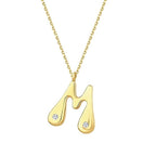 0,04 ct. Diamant Halskette Buchstabe M