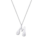 0,04 ct. Diamant Halskette Buchstabe M